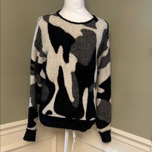 Philosophy Black and White Textured Sweater